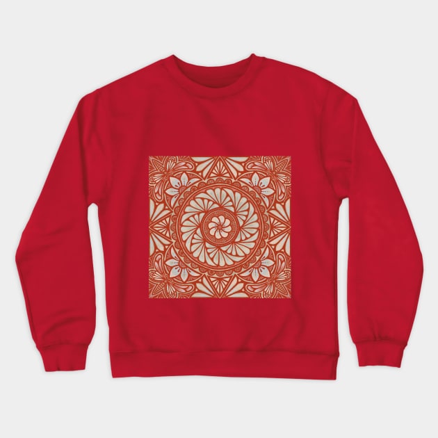 Pasifika burnt orange Crewneck Sweatshirt by AprilAppleArt